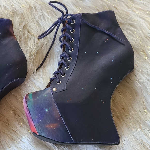 Jeffrey Campbell Blackmilk Cosmic Night Lita Heel-less Platform - Picture 3 of 8